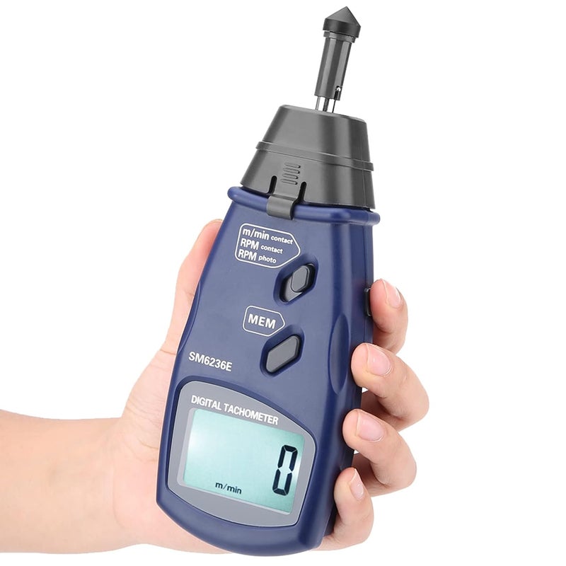 KooingTech Digital Tachometer DT6236E RPM Meter with Large Display, RPM Meter for Small Engines, 2.5 to 99999 RPM Chainsaw RPM Tachometer 5 Digits Tach LCD Rotation Gauge Meter 96 Data Logging - Image 3
